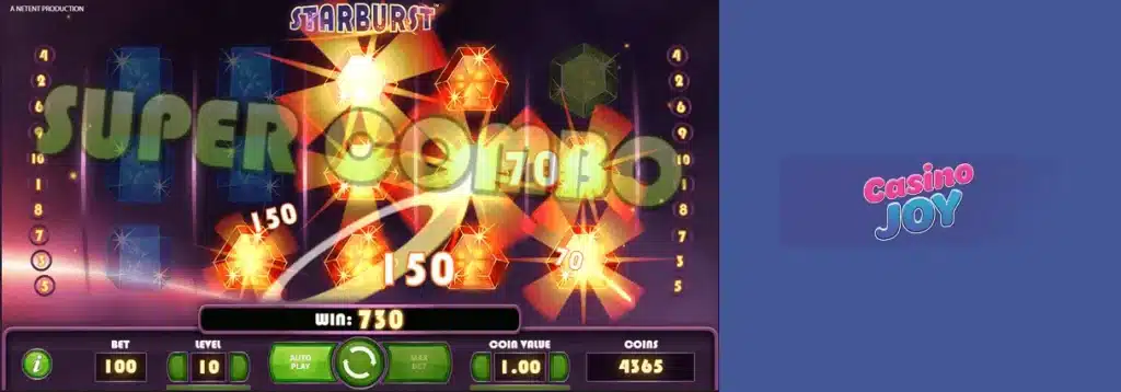 Starburst free spins at Joy Casino